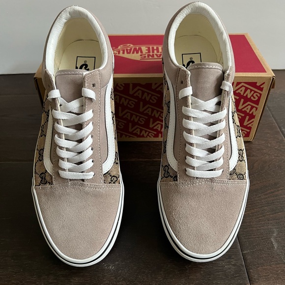 Custom Gucci Vans Hand Stitched Brown GG - Picture 11 of 15